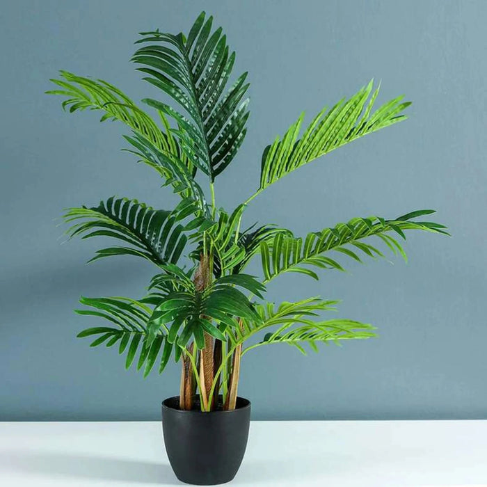 Artificial Hawaiian Palm Potted Plant Green H71Cm Pan Home