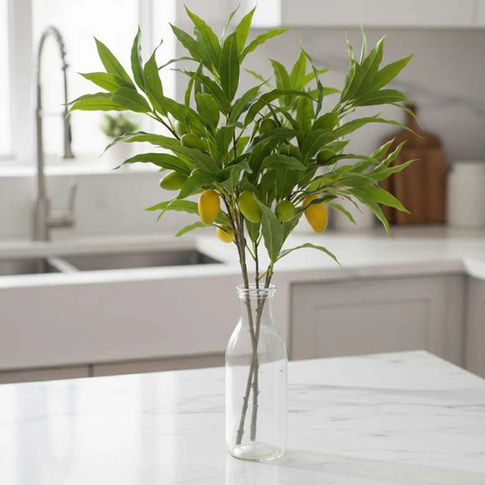 Artificial Mango Stem Branch H101Cm - Green Pan Home