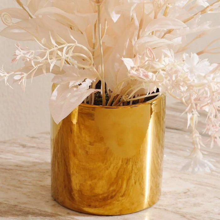 Artificial Mix Flower Arrangement In Ceramic Pot 33X33X38Cm - Off-White