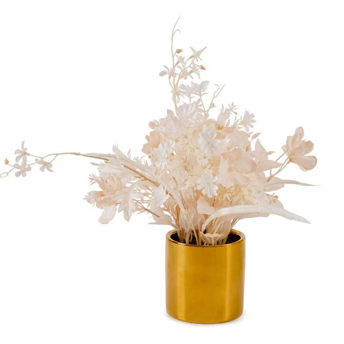 Artificial Mix Flower Arrangement In Ceramic Pot 33X33X38Cm - Off-White
