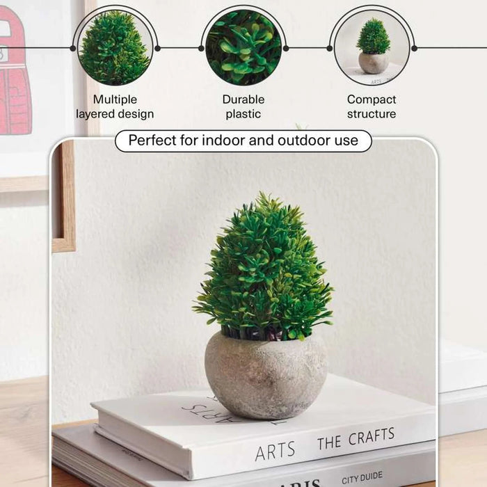 Artificial Multi-Layer Grass Potted H17Cm - Green Pan Home