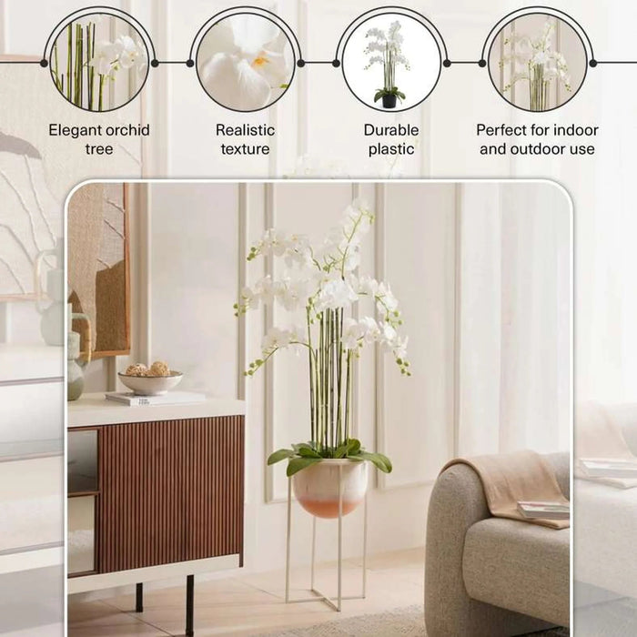 Artificial Orchid Tree H110Cm - White Pan Home