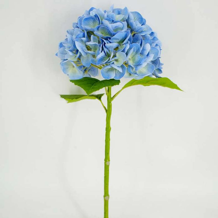 Artificial Real Touch Hydrangea Stem Flower H55Cm - Dark Blue