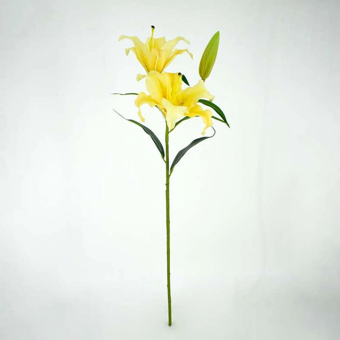 Artificial Real Touch  Lily Stem Flower H81Cm - Yellow