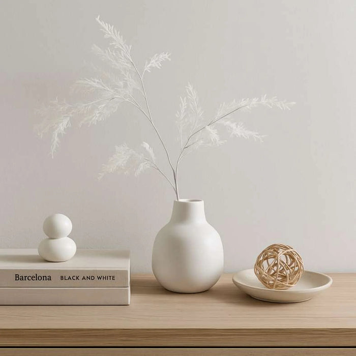 Artificial Rice Grain Stem H105Cm - White