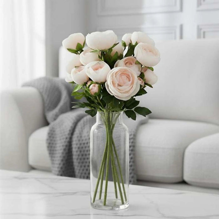 Artificial Tea Rose 5-Stem Bouquet H52Cm - Pink Pan Home