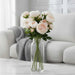 Artificial Tea Rose 5-Stem Bouquet H52Cm - Pink Pan Home