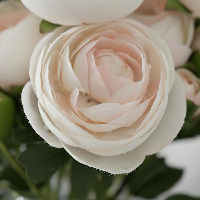Artificial Tea Rose 5-Stem Bouquet H52Cm - Pink Pan Home