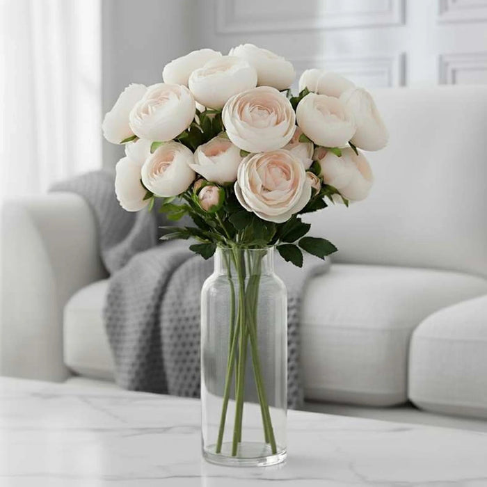 Artificial Tea Rose 5-Stem Bouquet H52Cm - Pink Pan Home