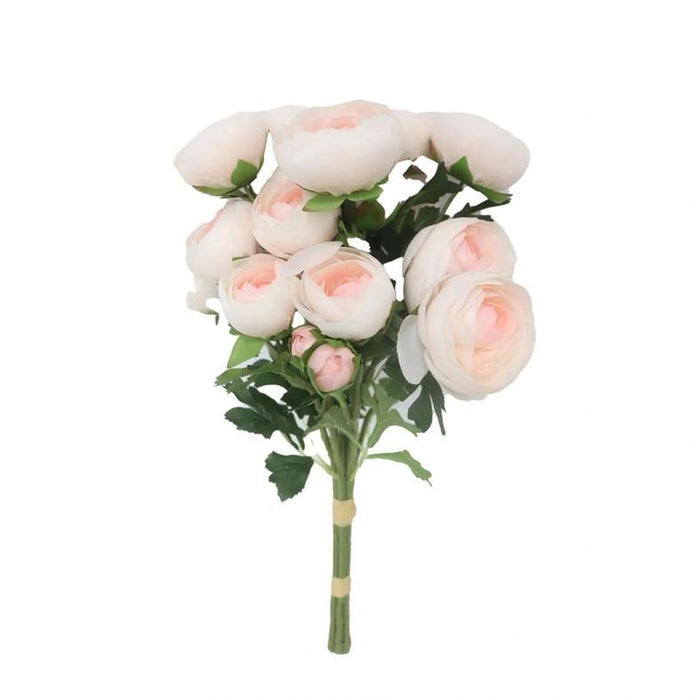 Artificial Tea Rose 5-Stem Bouquet H52Cm - Pink Pan Home