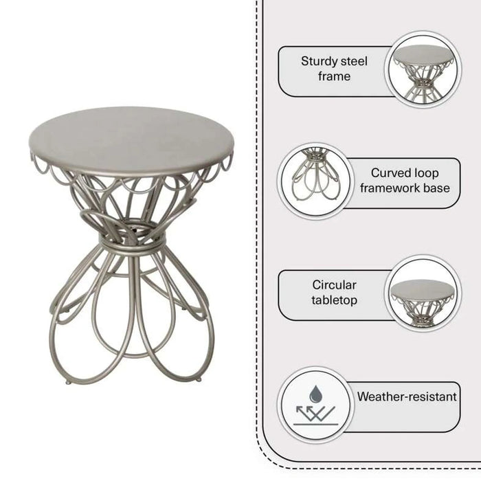 Artisan Metal Round Sidetable - Brown
