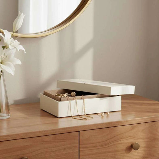 Arya Resin Decor Box 20X13X5Cm - White Pan Home