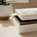 Arya Resin Decor Box 23X15X8Cm - White Pan Home