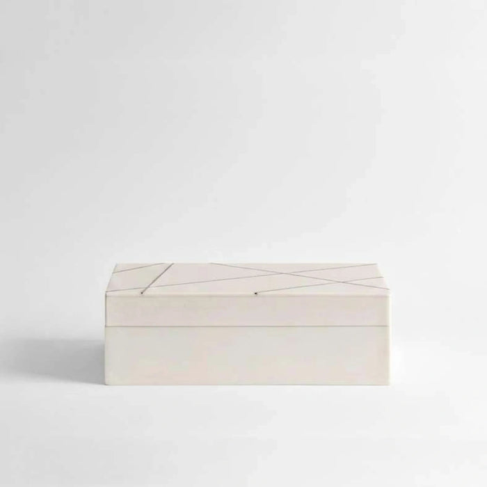 Arya Resin Decor Box 23X15X8Cm - White Pan Home