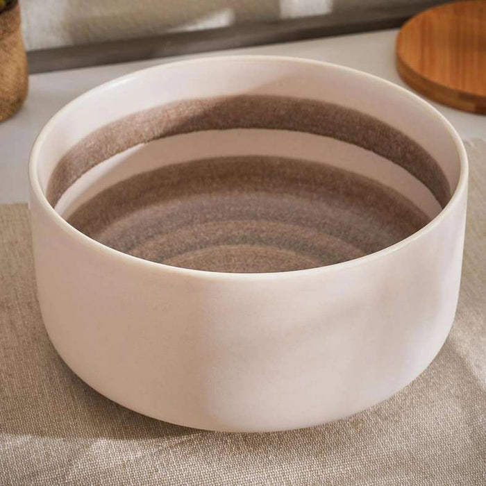 Ash Mirage Porcelain Salad Bowl - Beige Pan Home