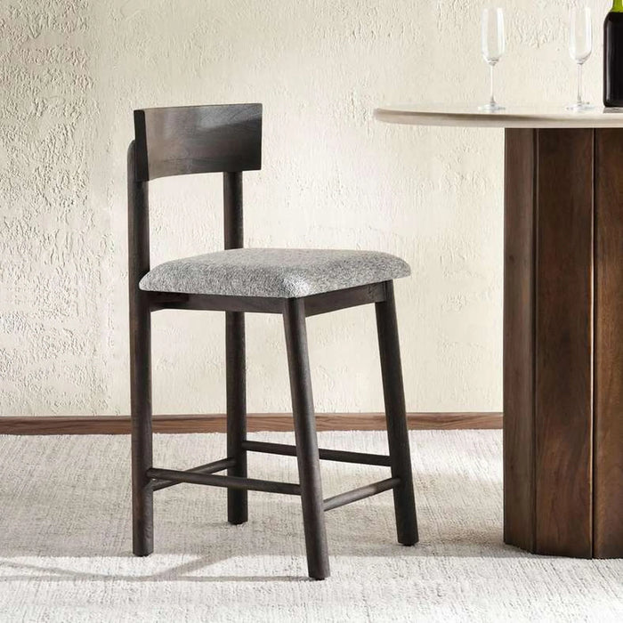 Ashby Bar Chair Wood - Grey & Brown