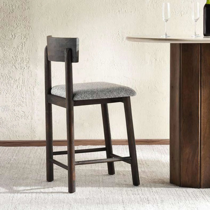Ashby Bar Chair Wood - Grey & Brown