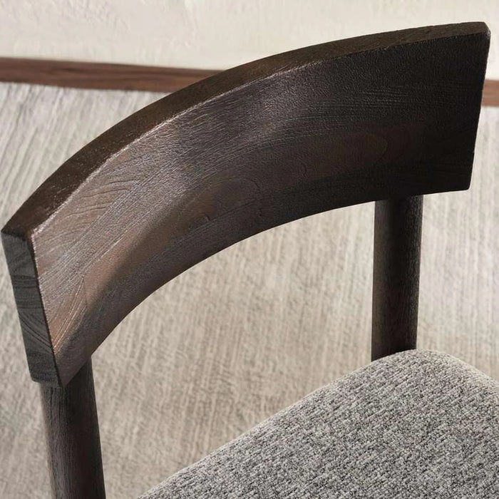 Ashby Bar Chair Wood - Grey & Brown