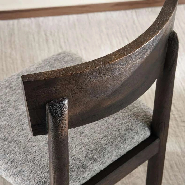 Ashby Bar Chair Wood - Grey & Brown