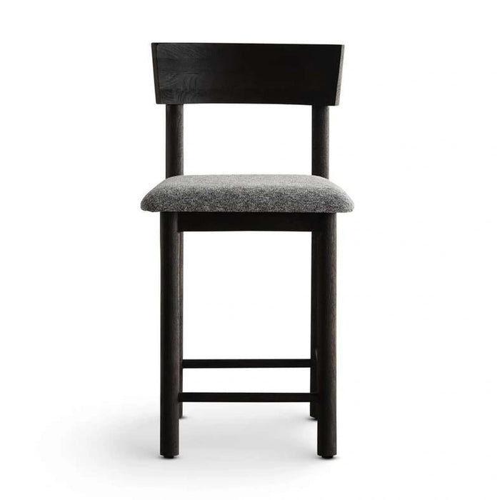 Ashby Bar Chair Wood - Grey & Brown