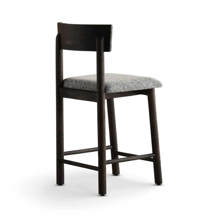 Ashby Bar Chair Wood - Grey & Brown