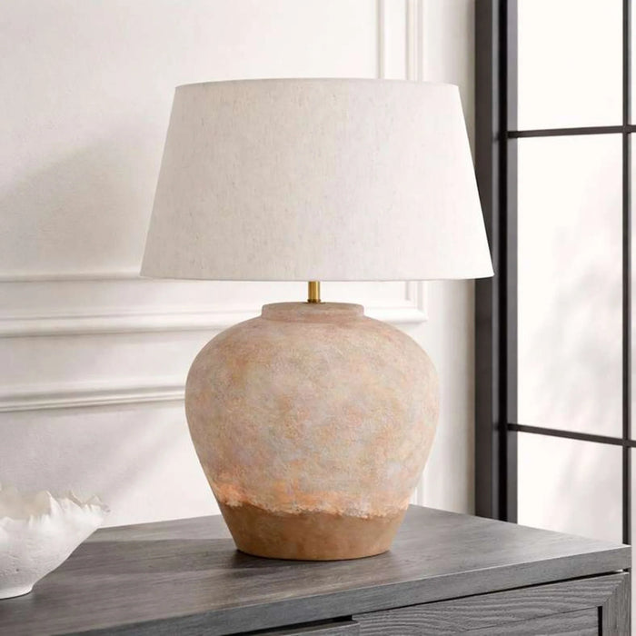 Asher E27 Ceramic Table Lamp 45X62Cm - Orange