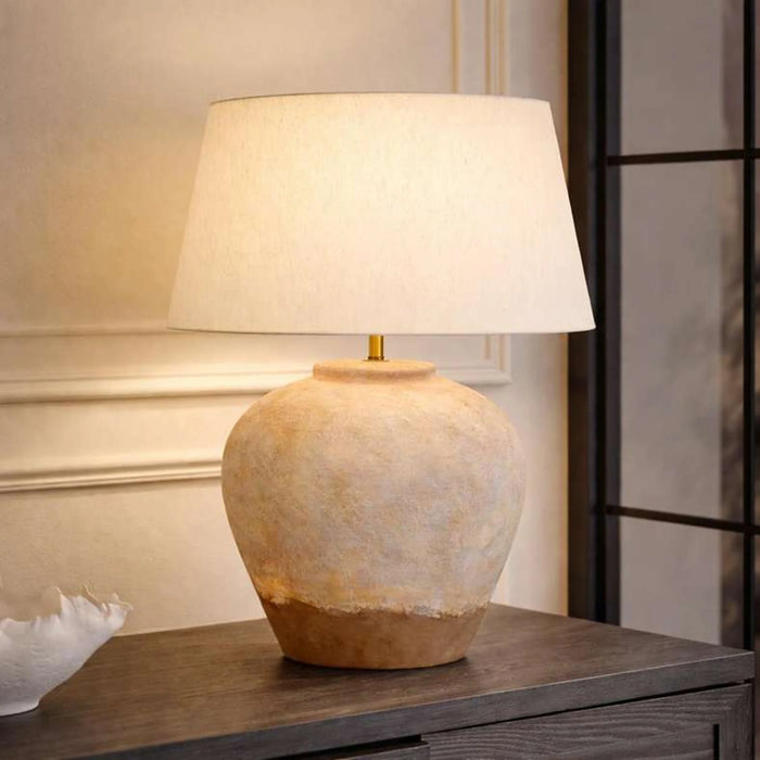Asher E27 Ceramic Table Lamp 45X62Cm - Orange