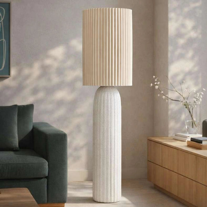Ashley E27 Ceramic Floor Lamp 31.5X123Cm - Natural