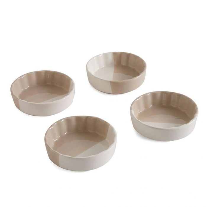 Aska 4-Piece Chip Dip 400Ml - White And Brown