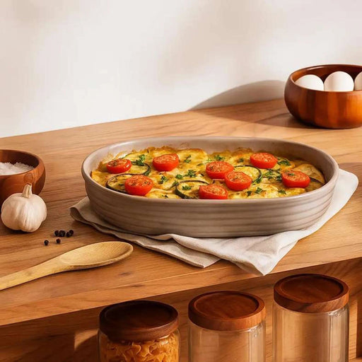 Aska Reactive Oval Baking Dish 30.8X21X5.5Cm - Grey Pan Home