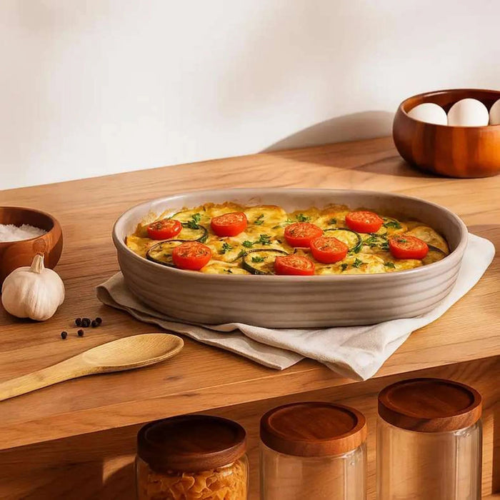 Aska Reactive Oval Baking Dish 30.8X21X5.5Cm - Grey Pan Home