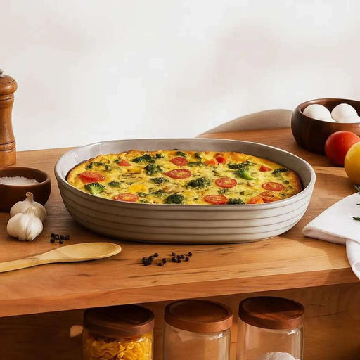 Aska Reactive Oval Baking Dish 36X26X5.7Cm - Grey Pan Home