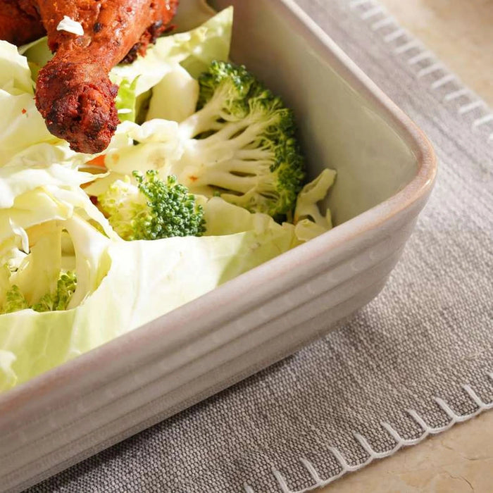 Aska Reactive Rectangular Baking Dish 37X27.5X5.7Cm - Grey Pan Home