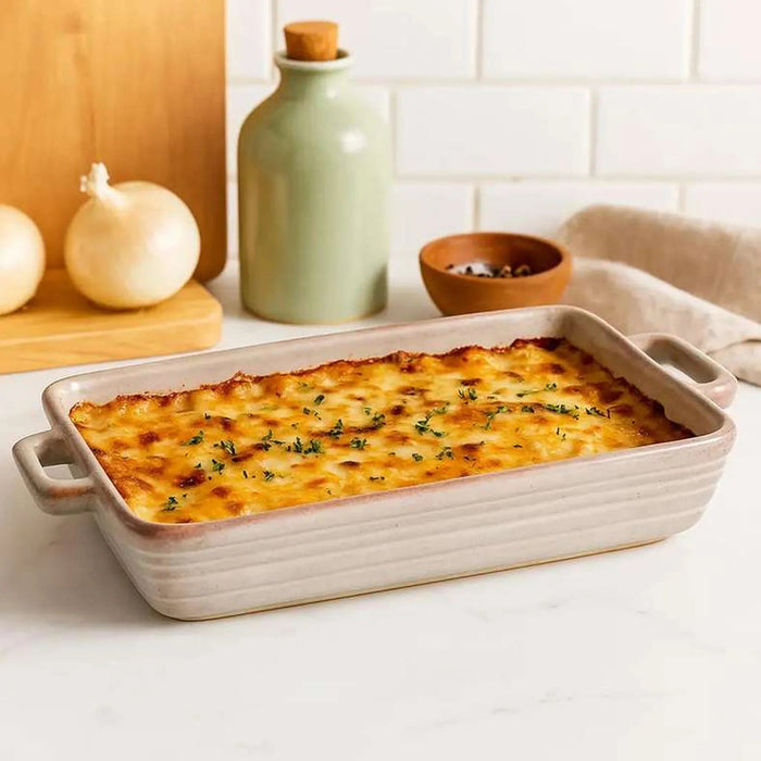 Aska Reactive Rectangular Baking Dish 39.8X19.8X5.5Cm - Grey Pan Home
