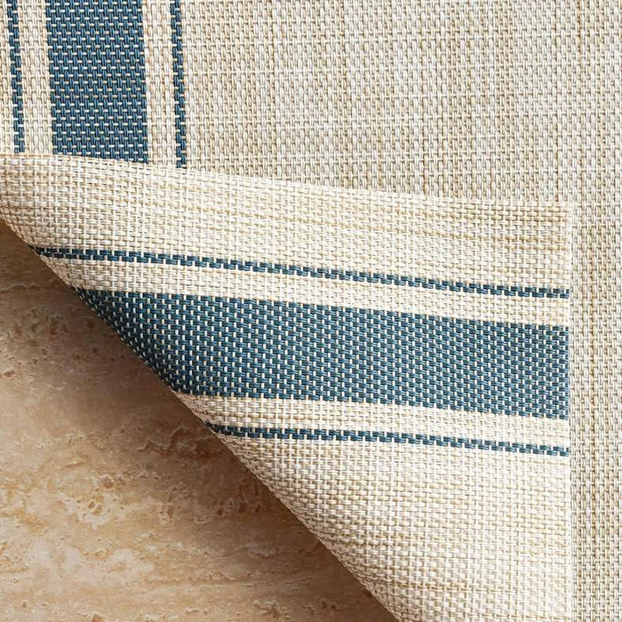 Aspen Border  4Piece Vinyl Placemat Set 33X48Cm -Blue