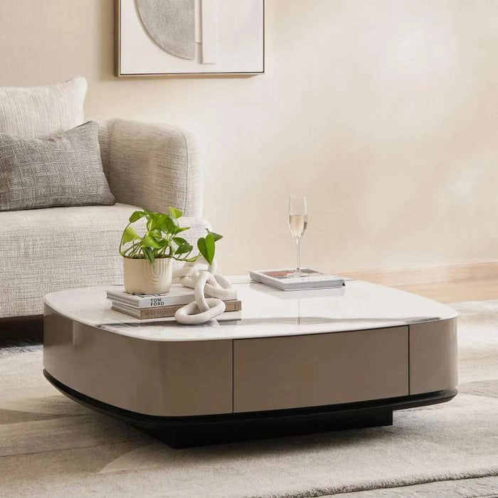 Aspen Coffee Table Marble - White Grey