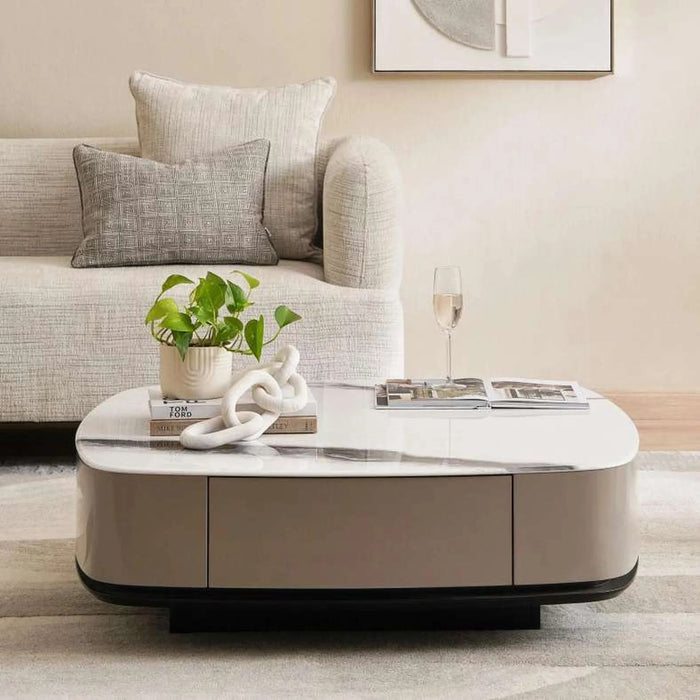 Aspen Coffee Table Marble - White Grey