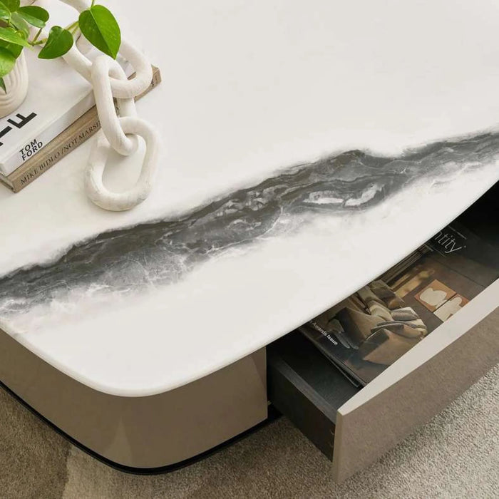 Aspen Coffee Table Marble - White Grey