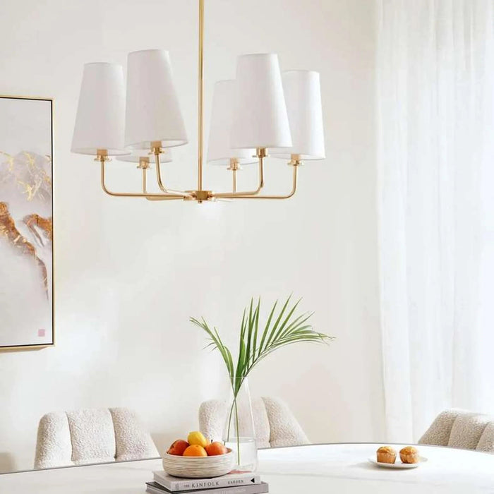 Astra 6-Lights E-14 Pendant Lamp 90X100Cm - Gold Pan Home