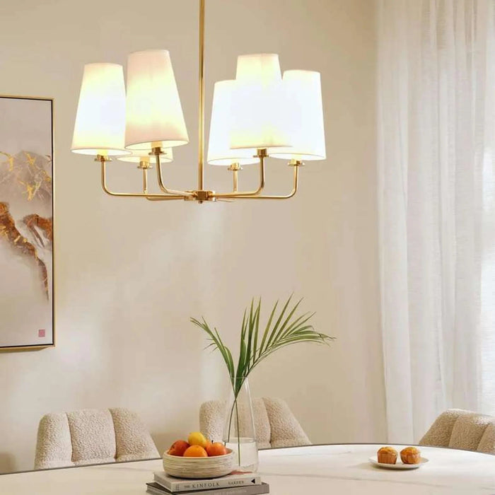 Astra 6-Lights E-14 Pendant Lamp 90X100Cm - Gold Pan Home