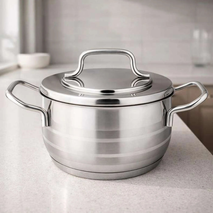 Astra Cooking Pot With Lid Dia24Cm -Chrome