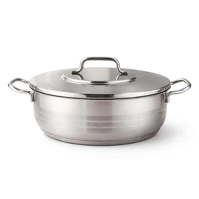Astra Shallow Cooking Pot With Lid Dia32Cm -Chrome
