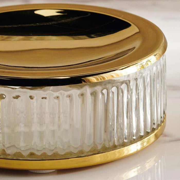 Astrid Glass Soap Dish - Gold Pan Home
