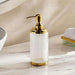 Astrid Glass Soap Dispenser - Gold Pan Home