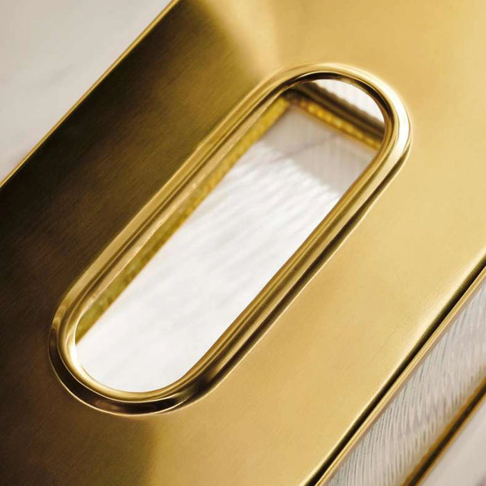 Astrid Glass Tissue Box Cover - Gold Pan Home