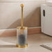 Astrid Glass Toilet Brush Holder - Gold Pan Home