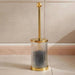 Astrid Glass Toilet Brush Holder - Gold Pan Home