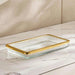 Astrid Glass Towel Tray - Gold Pan Home