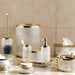Astrid Glass Waste Bin - Gold Pan Home