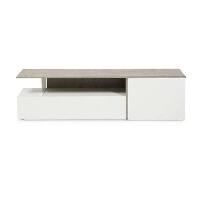 Atara Tv Unit Upto 55 Inches Melamine - Grey White